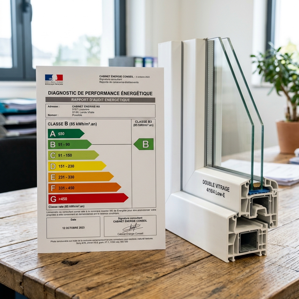Étiquette DPE de performance énergétique